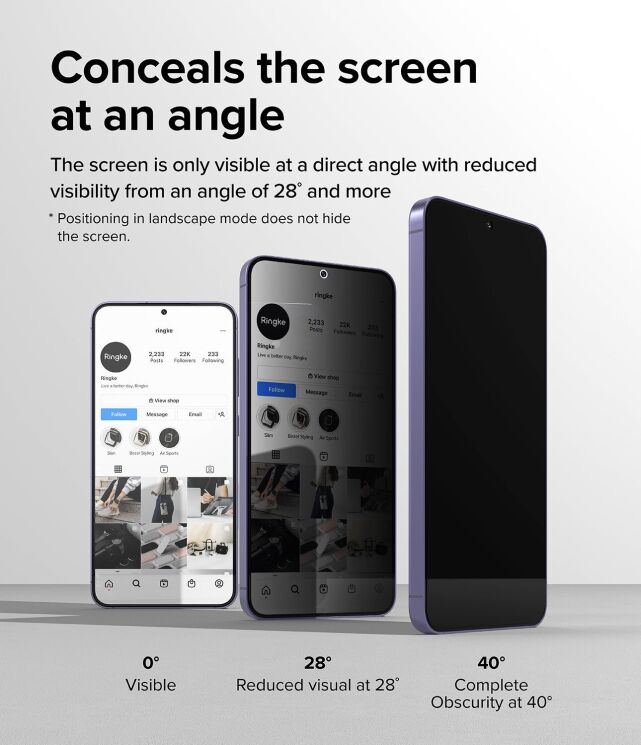 Комплект защитных стекол (2шт) Ringke Easy Slide Privacy для Samsung Galaxy S24 Plus (S926) 8800274968868: фото 8 из 19