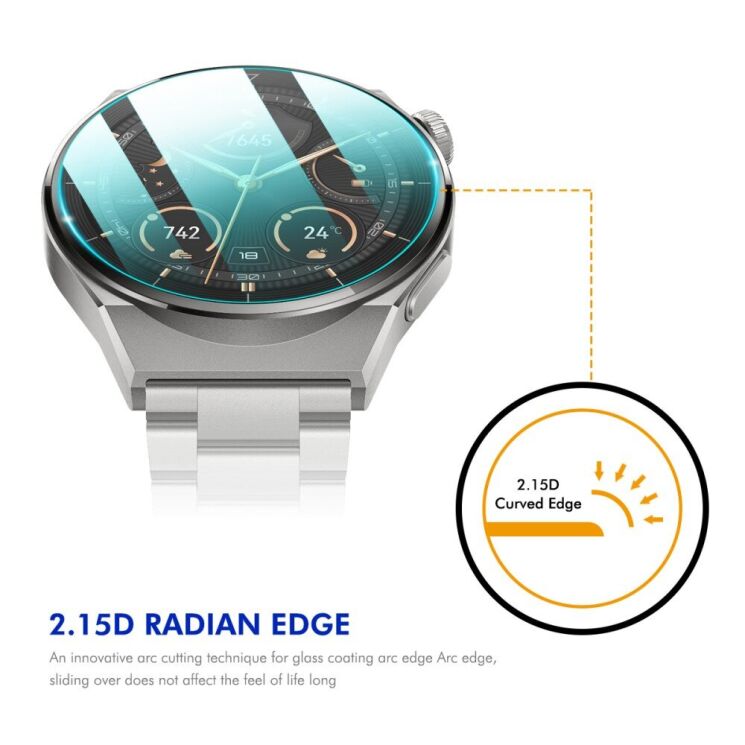 Комплект захисних стекол ENKAY 9H Watch Glass для Garmin Forerunner 165 / 165 Music: фото 3 з 8