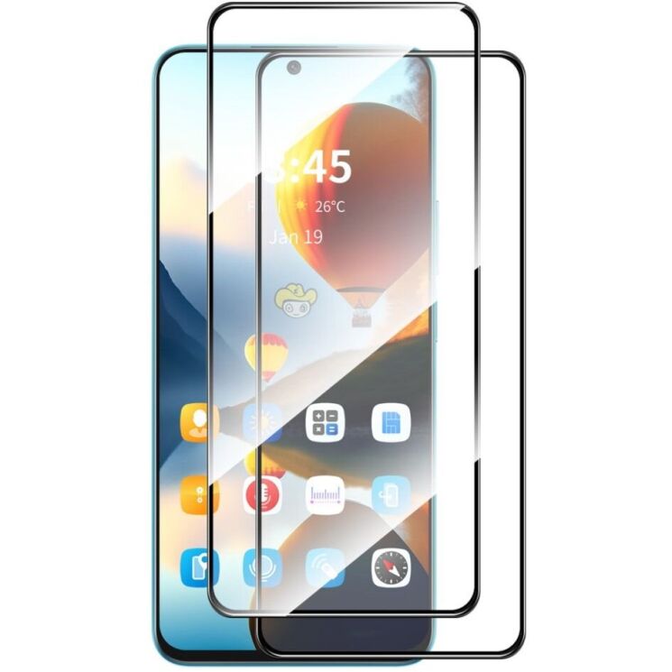 Комплект защитных стекол HAT PRINCE Full Glue для Xiaomi Redmi Note 13 Pro 4G / Poco M6 Pro - Black: фото 1 из 7