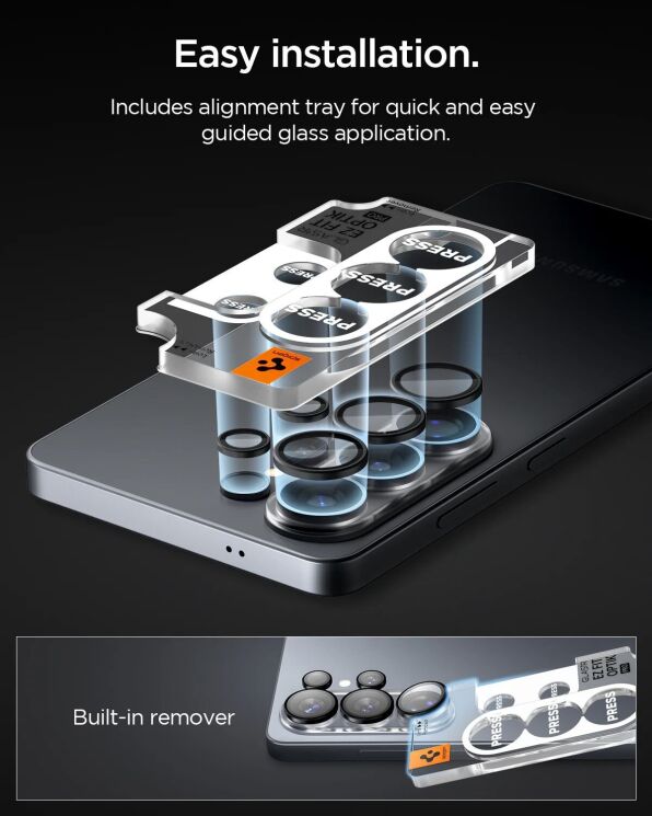 Комплект захисних стекол Spigen Optik Pro Lens Protector для Samsung Galaxy S26 Ultra (S948) AGL11076 - Black: фото 14 з 14