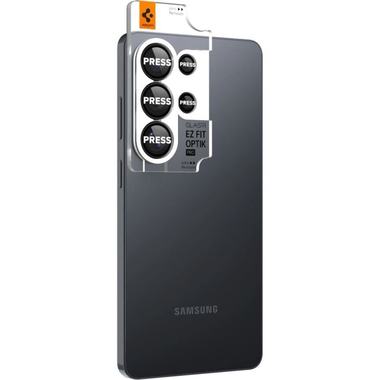Комплект захисних стекол Spigen Optik Pro Lens Protector для Samsung Galaxy S26 Ultra (S948) AGL11076 - Black: фото 3 з 14