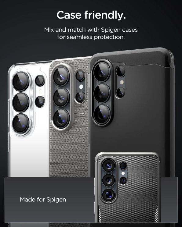 Комплект захисних стекол Spigen Optik Pro Lens Protector для Samsung Galaxy S26 Ultra (S948) AGL11076 - Black: фото 12 з 14