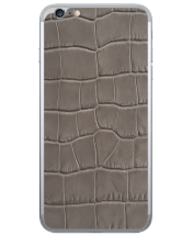 Кожаная наклейка Glueskin для iPhone 6/6s Plus - Space Gray Croco: фото 1 из 9