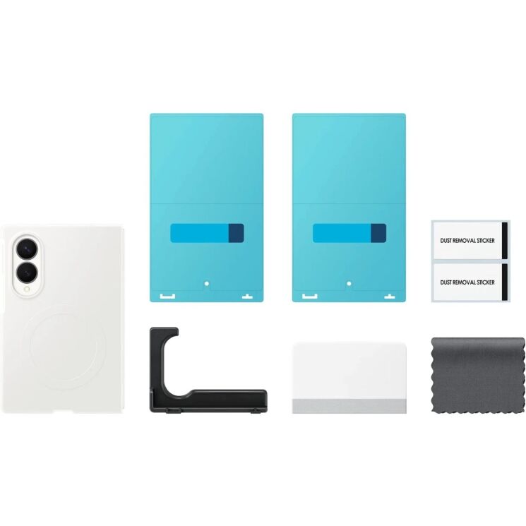 Оригінальний чохол Silicone Magnet Case для Samsung Galaxy Fold 8 (EF-EF971CWEGUA) - White: фото 5 з 5