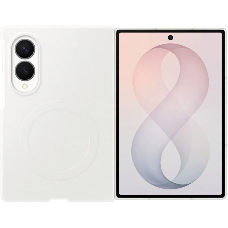 Оригінальний чохол Silicone Magnet Case для Samsung Galaxy Fold 8 (EF-EF971CWEGUA) - White: фото 1 з 5