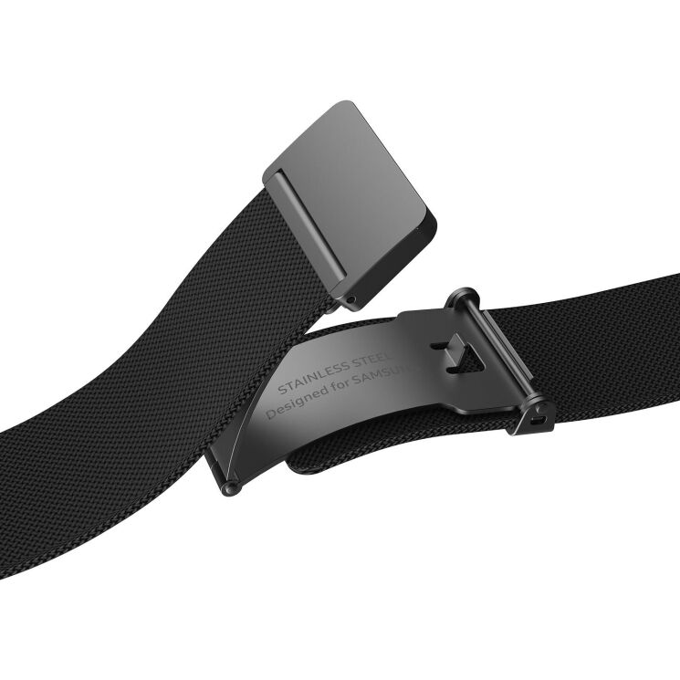 Оригинальный ремешок Milanese Band (M/L) для Samsung Galaxy Watch 4 44mm (GP-TYR870SAABU) - Black: фото 3 из 3