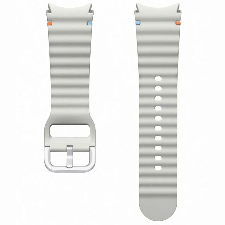 Оригинальный ремешок Sport Band (S/M) для Samsung Galaxy Watch 4 / 4 Classic / 5 / 5 Pro / 6 / 6 Classic / 7 / FE (ET-SNL30SSEGEU) - SILVER: фото 2 из 3