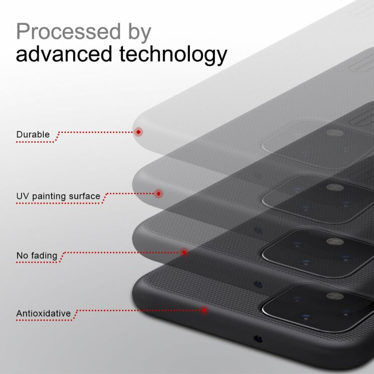 Пластиковый чехол NILLKIN Frosted Shield для Google Pixel 4 XL - Black: фото 14 из 18