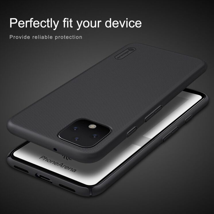 Пластиковый чехол NILLKIN Frosted Shield для Google Pixel 4 XL - Black: фото 16 из 18