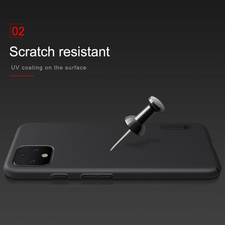 Пластиковый чехол NILLKIN Frosted Shield для Google Pixel 4 XL - Black: фото 15 из 18