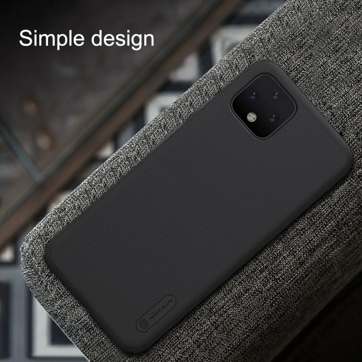 Пластиковый чехол NILLKIN Frosted Shield для Google Pixel 4 XL - Black: фото 10 из 18