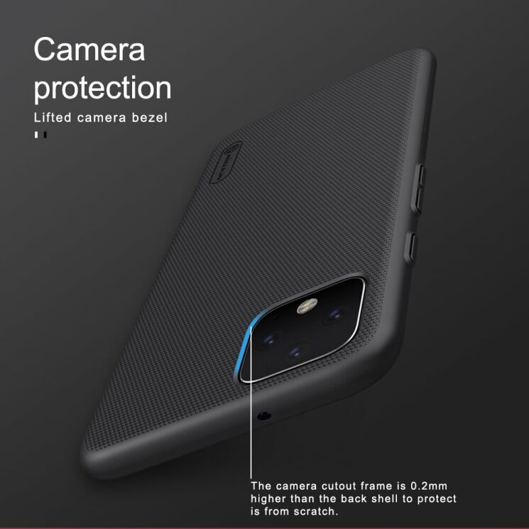 Пластиковый чехол NILLKIN Frosted Shield для Google Pixel 4 XL - Black: фото 17 из 18