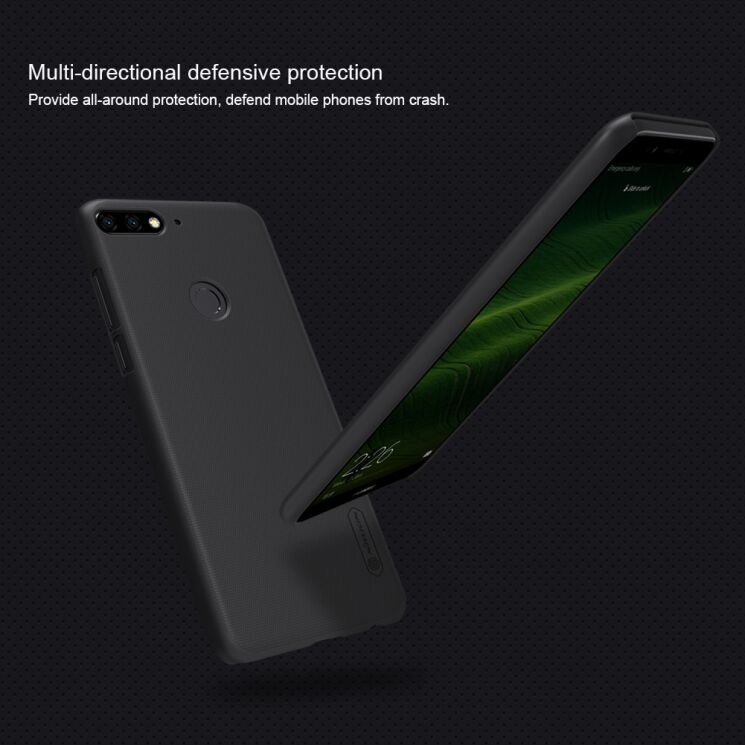 Пластиковый чехол NILLKIN Frosted Shield для Huawei Y7 2018 / Y7 Prime 2018 / Honor 7C Pro - Black: фото 12 из 14