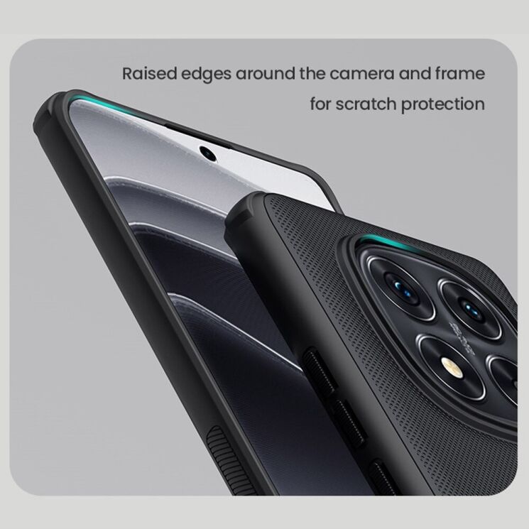Пластиковый чехол NILLKIN Frosted Shield Pro для Xiaomi Redmi Note 14 Pro Plus - Black: фото 10 из 15