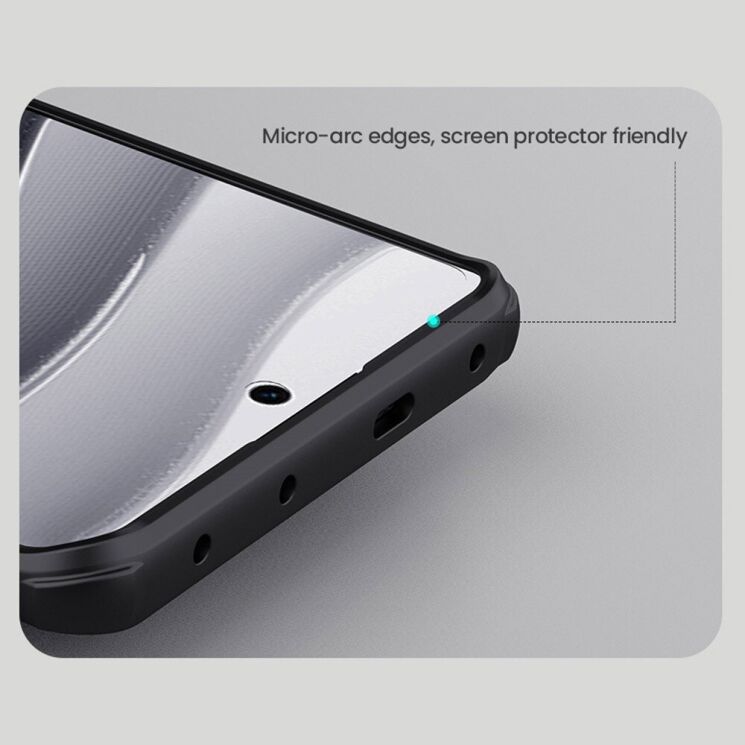 Пластиковый чехол NILLKIN Frosted Shield Pro для Xiaomi Redmi Note 14 Pro Plus - Black: фото 13 из 15