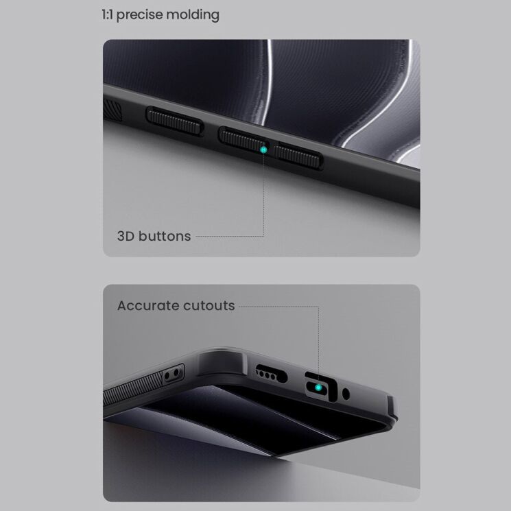Пластиковый чехол NILLKIN Frosted Shield Pro для Xiaomi Redmi Note 14 Pro Plus - Black: фото 14 из 15