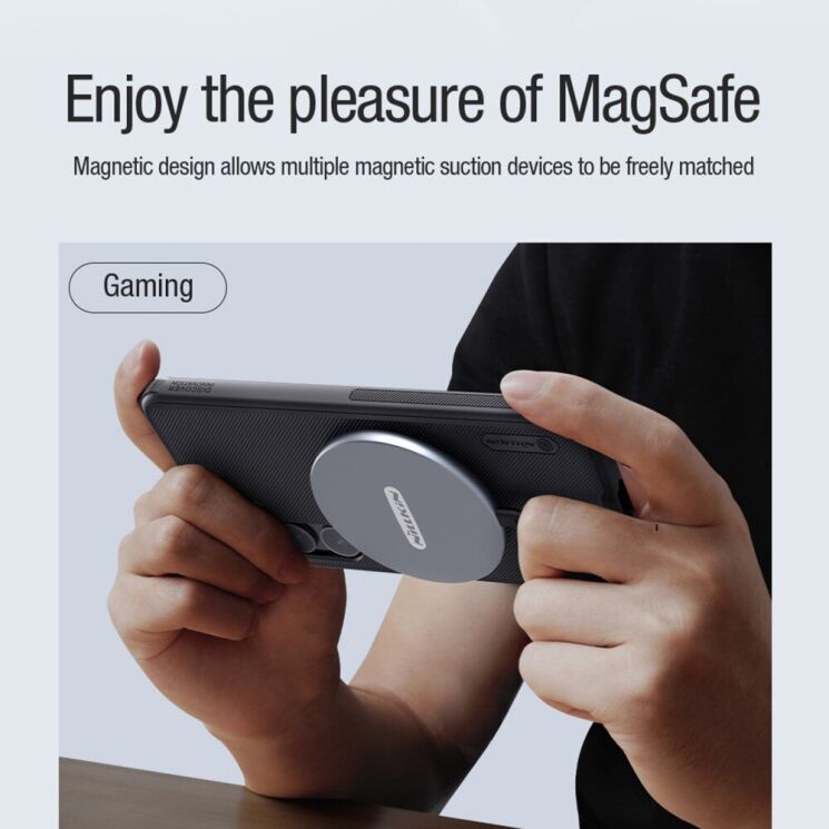 Пластиковый чехол NILLKIN Frosted Shield Pro Magnetic для Samsung Galaxy S24 Plus - Black: фото 4 из 12