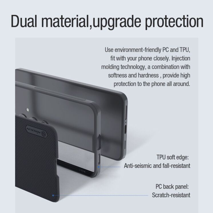 Пластиковый чехол NILLKIN Frosted Shield Pro Magnetic для Samsung Galaxy S24 Plus - Black: фото 7 из 12