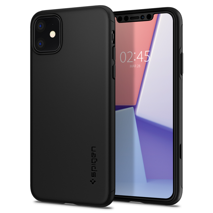 Пластиковый чехол SGP Thin Fit Classic для Apple iPhone 11 - Black: фото 1 из 8