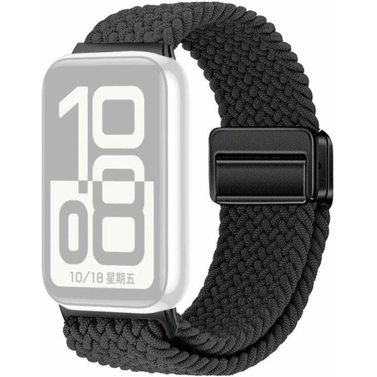 Ремешок Deexe Braided Loop для Honor Band 11 / 11 Pro - Black: фото 1 из 6