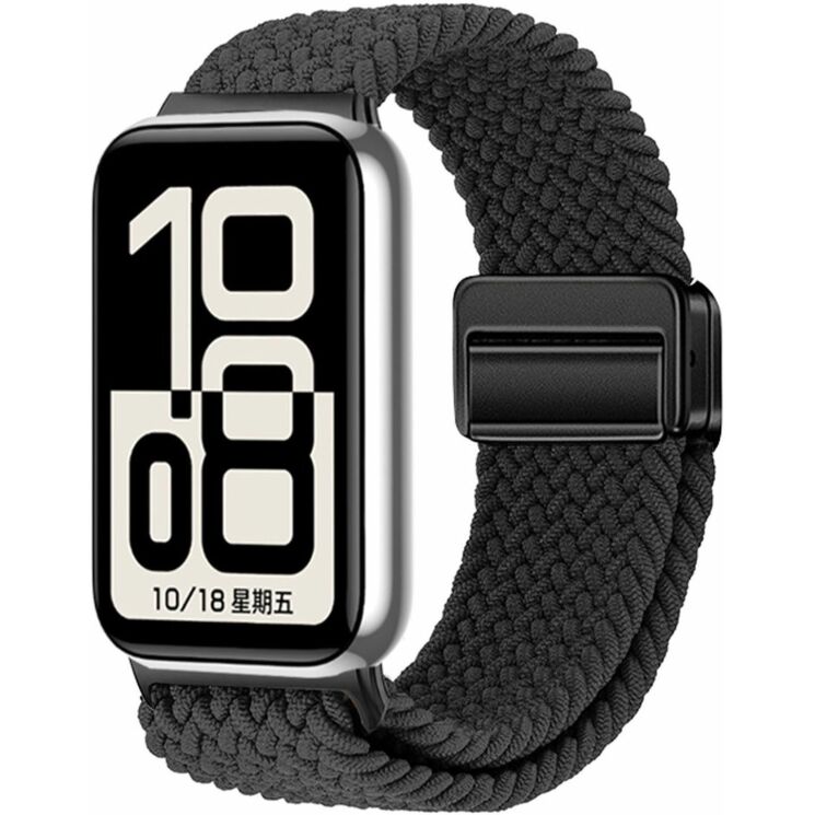 Ремешок Deexe Braided Loop для Honor Band 11 / 11 Pro - Black: фото 2 из 6