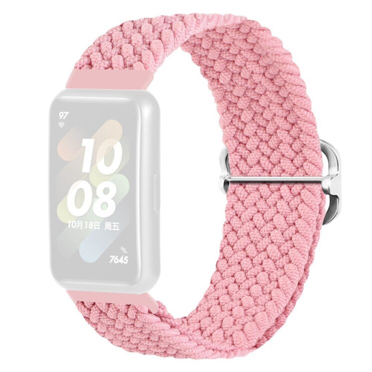 Ремінець Deexe Braided Strap для Huawei Band 7 - Pink: фото 1 з 6