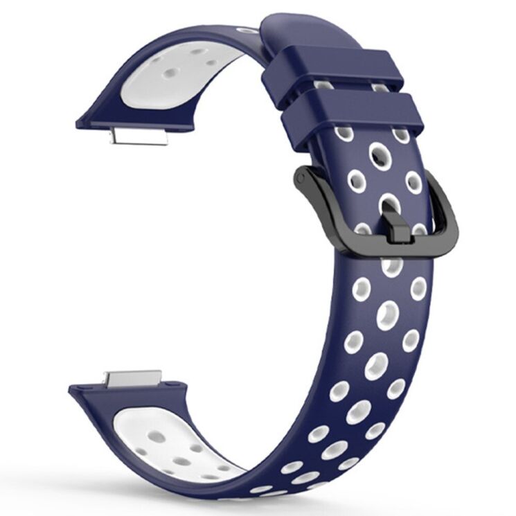 Ремешок Deexe Dot Color для Huawei Watch Fit 2 - Blue / White: фото 4 из 6