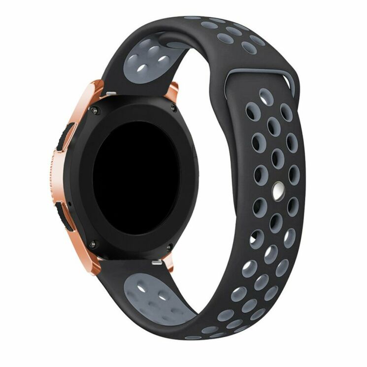 Ремешок Deexe Dot Color для Samsung Galaxy Watch 42mm / Watch 3 41mm - Black / Dark Grey: фото 2 из 3