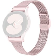 Ремешок Deexe Milanese Bracelet для Samsung Galaxy Watch 4 / 4 Classic / 5 / 5 Pro / 6 / 6 Classic / 7 / FE - Rose Pink: фото 1 из 7