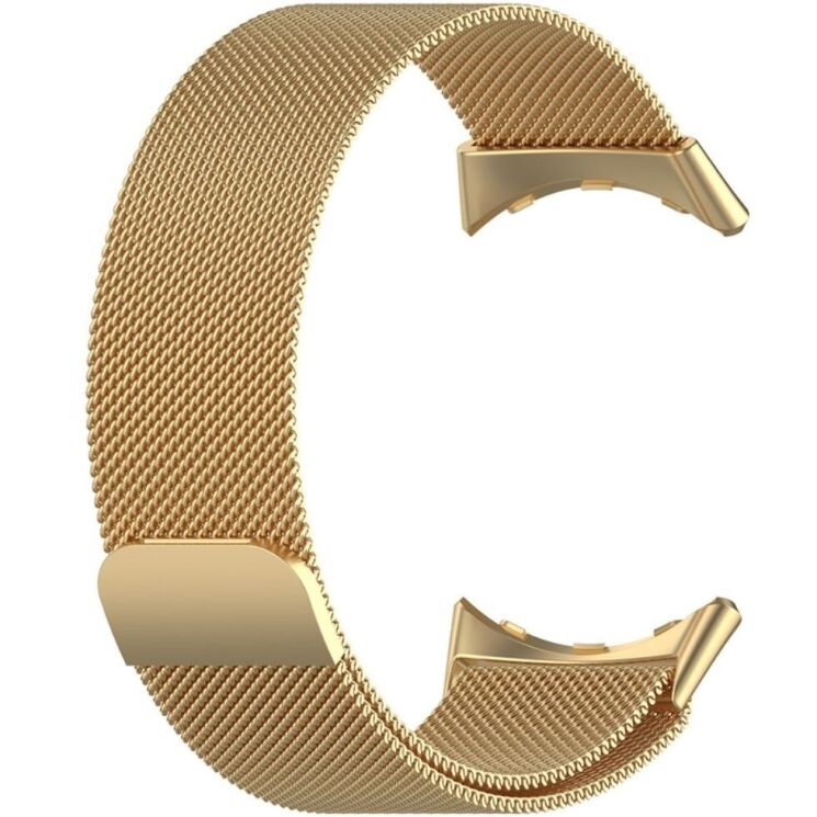 Ремешок Deexe Milanese Loop для Google Pixel Watch / Watch 2 / Watch 3 (41mm) - Gold: фото 3 из 8