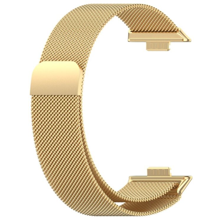 Ремінець Deexe Milanese Stainless Steel для Huawei Watch Fit 3 - Gold: фото 3 з 8