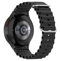 Ремінець Deexe Ocean Strap для Samsung Galaxy Watch 4 / 5 / 6 / 7 / FE (40mm) - Black: фото 1 з 7