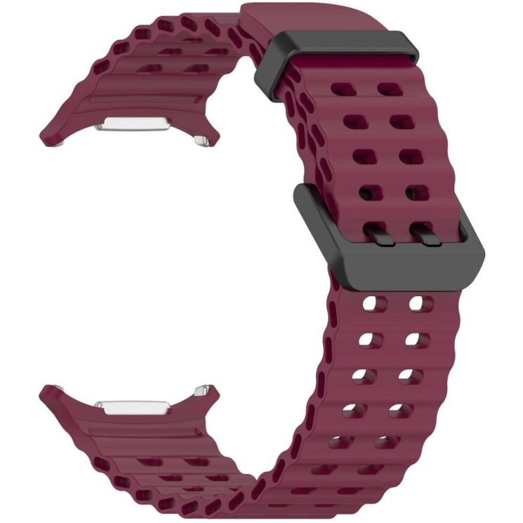 Ремешок Deexe Ocean Strap для Samsung Galaxy Watch Ultra (47mm) - Wine Red: фото 2 из 9