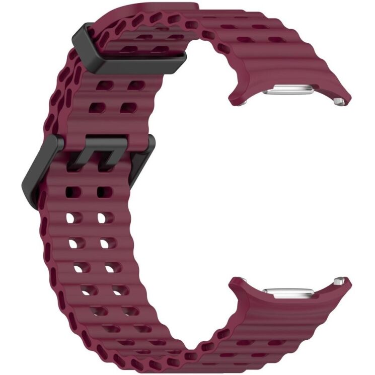 Ремешок Deexe Ocean Strap для Samsung Galaxy Watch Ultra (47mm) - Wine Red: фото 3 из 9