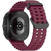 Ремешок Deexe Ocean Strap для Samsung Galaxy Watch Ultra (47mm) - Wine Red: фото 1 из 9