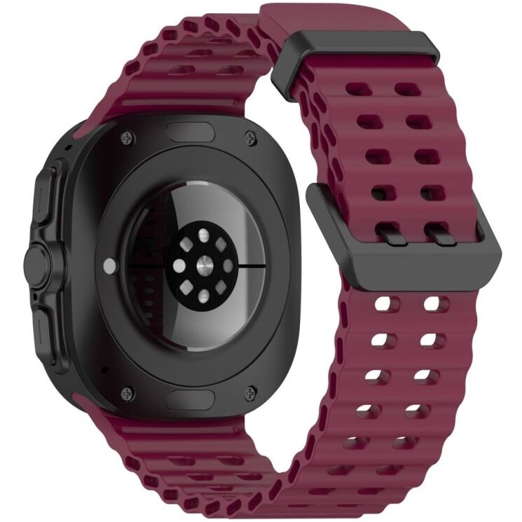 Ремешок Deexe Ocean Strap для Samsung Galaxy Watch Ultra (47mm) - Wine Red: фото 1 из 9