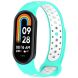 Ремешок Deexe Dual Color для Xiaomi Mi Smart Band 8 / 9 - Cyan / White (326043CW). Фото 2 из 7