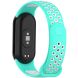 Ремешок Deexe Dual Color для Xiaomi Mi Smart Band 8 / 9 - Cyan / White (326043CW). Фото 1 из 7