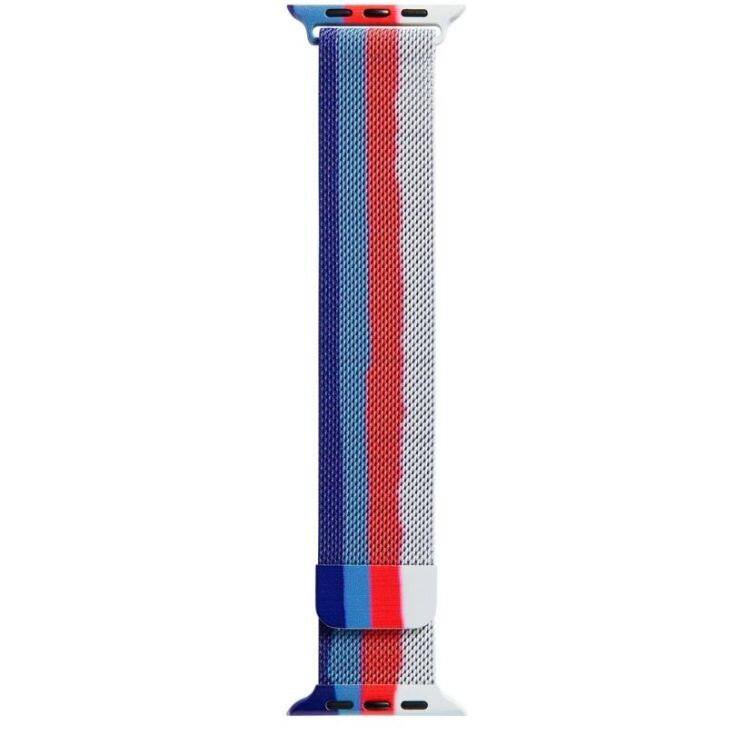 Ремінець Deexe Rainbow Loop для Apple Watch 46 / 45 / 44 / SE 44 / 42 (Series 1-3) / Ultra / Ultra 2 - Blue / Blue / Red / White: фото 3 з 4