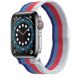 Ремінець Deexe Rainbow Loop для Apple Watch 46 / 45 / 44 / SE 44 / 42 (Series 1-3) / Ultra / Ultra 2 - Blue / Blue / Red / White (251352C). Фото 2 з 4