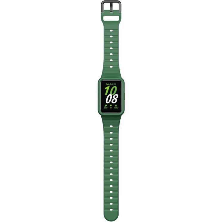 Ремінець Deexe Silicone Strap для Samsung Galaxy Fit 3 - Green: фото 3 з 4