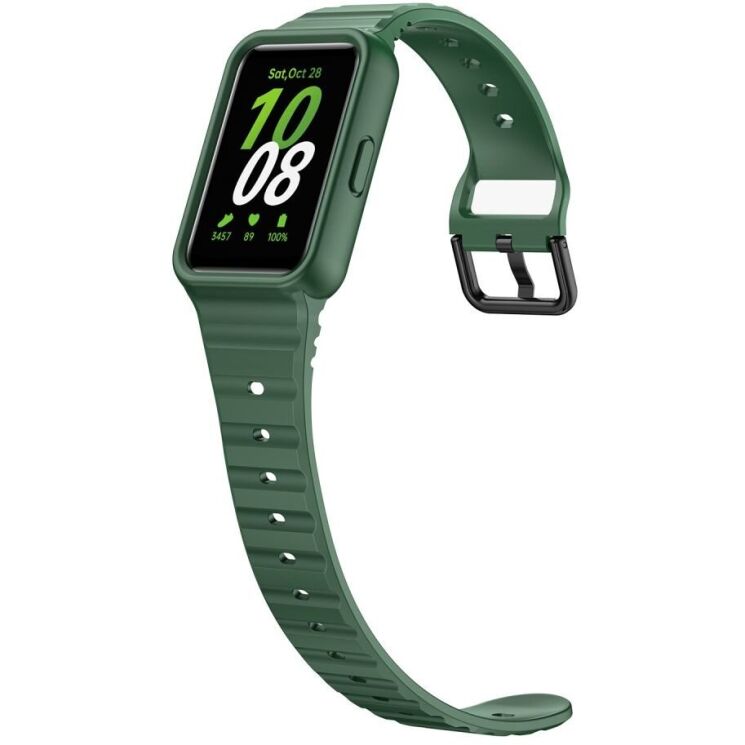 Ремінець Deexe Silicone Strap для Samsung Galaxy Fit 3 - Green: фото 2 з 4