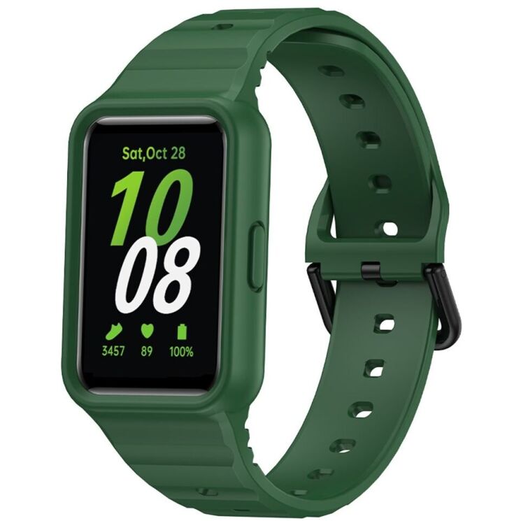 Ремінець Deexe Silicone Strap для Samsung Galaxy Fit 3 - Green: фото 1 з 4