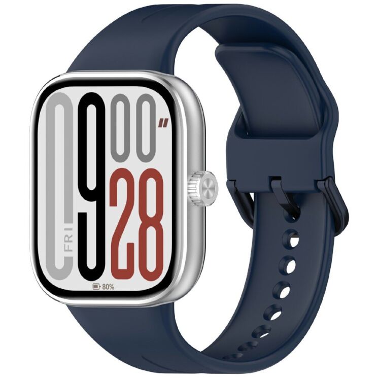 Ремешок Deexe Soft Line для Xiaomi Mi Smart Band 8 Pro / 9 Pro / Redmi Watch 4 / 5 - Midnight Blue: фото 2 из 2