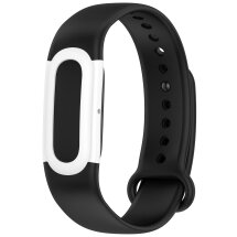 Ремешок Deexe Soft Silicone для Google Fitbit Air - Black / White: фото 1 из 8