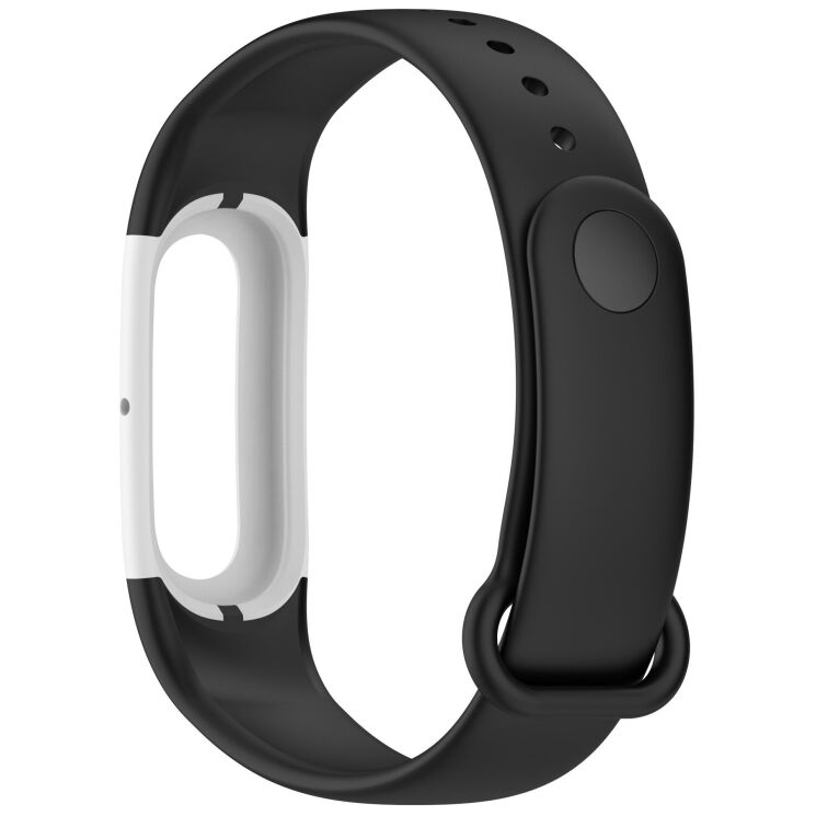 Ремешок Deexe Soft Silicone для Google Fitbit Air - Black / White: фото 2 из 8