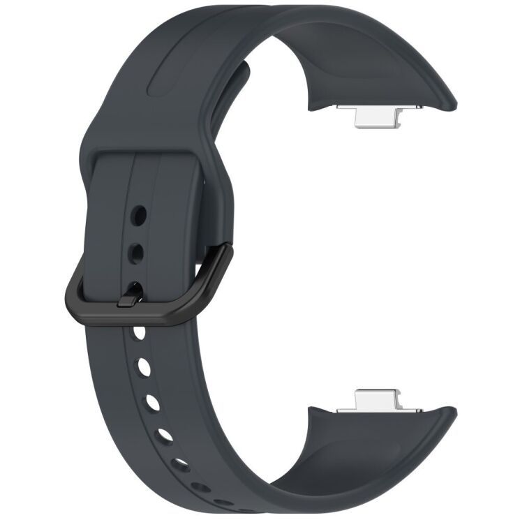 Ремешок Deexe Soft Silicone для Xiaomi Redmi Watch 4 / 5 / Mi Smart Band 8 Pro / Band 9 Pro - Dark Grey: фото 2 из 9