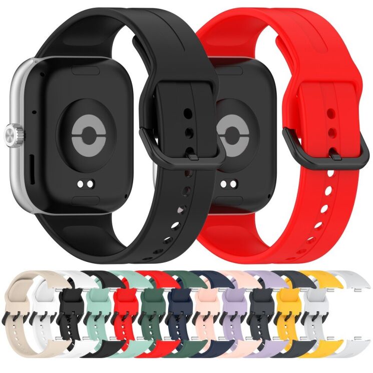 Ремешок Deexe Soft Silicone для Xiaomi Redmi Watch 4 / 5 / Mi Smart Band 8 Pro / Band 9 Pro - Dark Green: фото 7 из 9