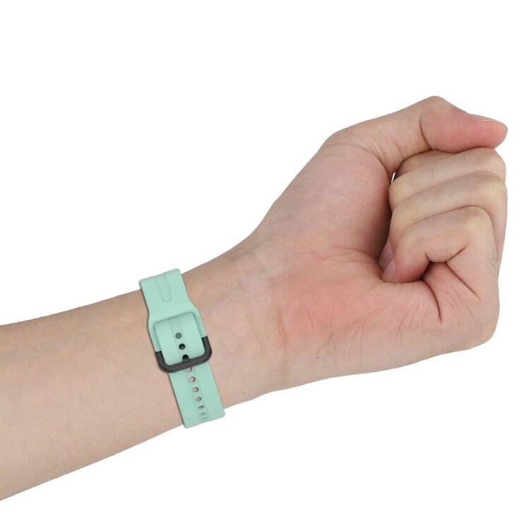 Ремешок Deexe Soft Silicone для Xiaomi Redmi Watch 4 / 5 / Mi Smart Band 8 Pro / Band 9 Pro - Dark Green: фото 6 из 9