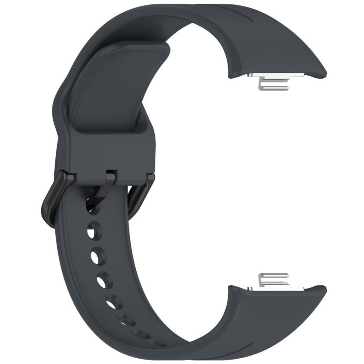 Ремешок Deexe Soft Silicone для Xiaomi Redmi Watch 4 / 5 / Mi Smart Band 8 Pro / Band 9 Pro - Dark Grey: фото 3 из 9